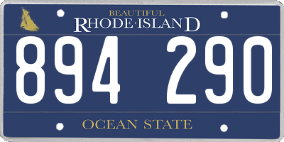 RI license plate 894290