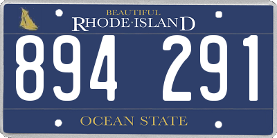 RI license plate 894291