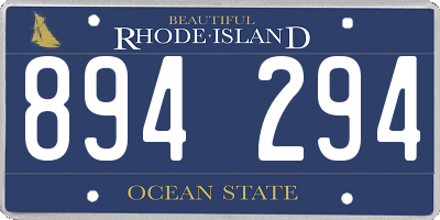 RI license plate 894294