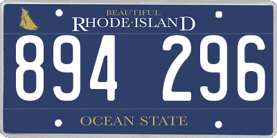 RI license plate 894296