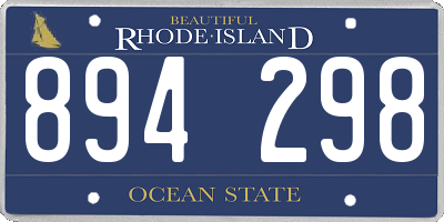 RI license plate 894298