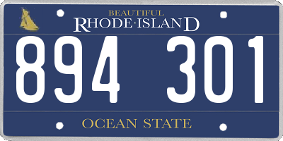 RI license plate 894301