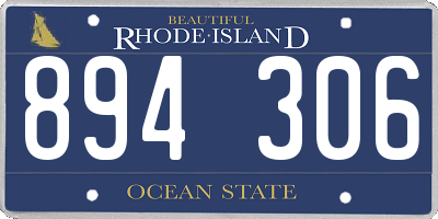 RI license plate 894306