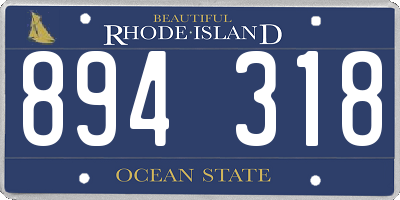 RI license plate 894318