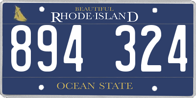 RI license plate 894324