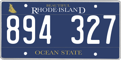 RI license plate 894327