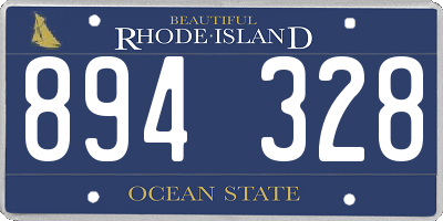 RI license plate 894328