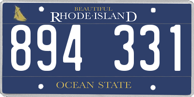 RI license plate 894331