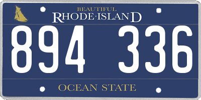 RI license plate 894336