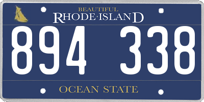 RI license plate 894338
