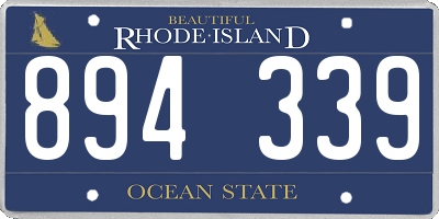 RI license plate 894339