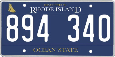 RI license plate 894340