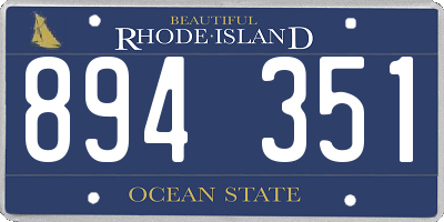 RI license plate 894351