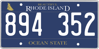 RI license plate 894352