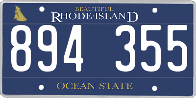 RI license plate 894355