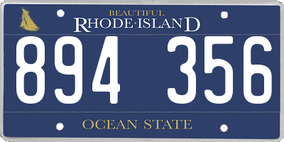 RI license plate 894356