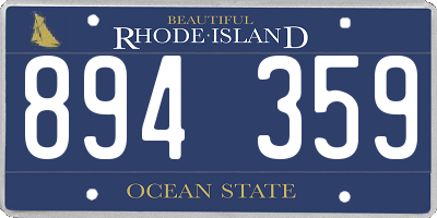 RI license plate 894359