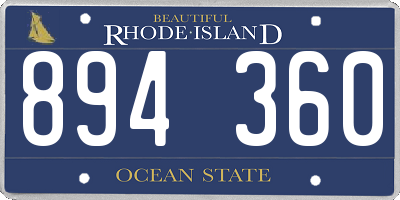 RI license plate 894360