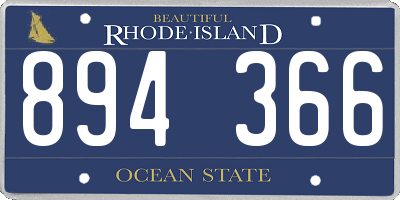 RI license plate 894366