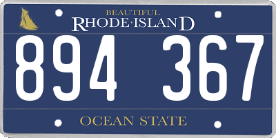 RI license plate 894367
