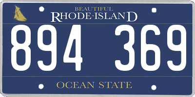RI license plate 894369