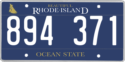 RI license plate 894371