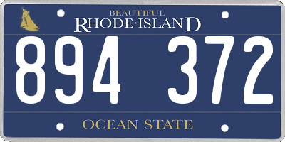 RI license plate 894372