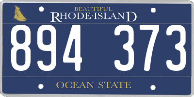 RI license plate 894373