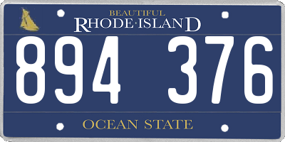 RI license plate 894376