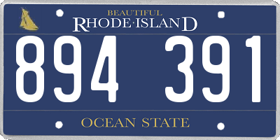 RI license plate 894391