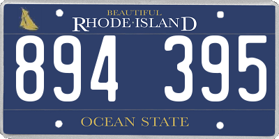 RI license plate 894395