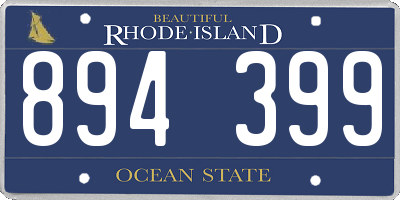 RI license plate 894399