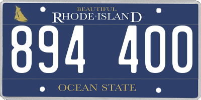 RI license plate 894400