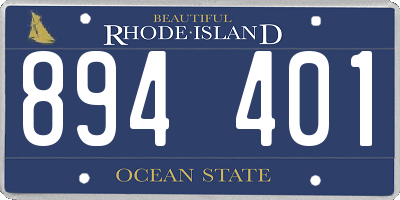 RI license plate 894401