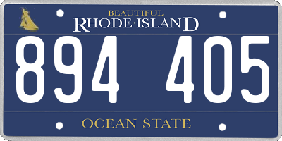 RI license plate 894405
