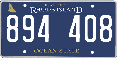 RI license plate 894408