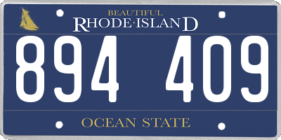 RI license plate 894409