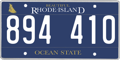 RI license plate 894410