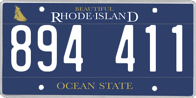 RI license plate 894411