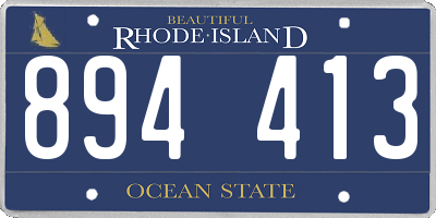 RI license plate 894413