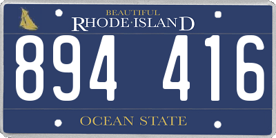 RI license plate 894416