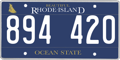 RI license plate 894420