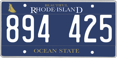 RI license plate 894425