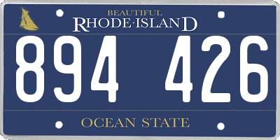 RI license plate 894426