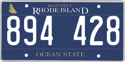 RI license plate 894428