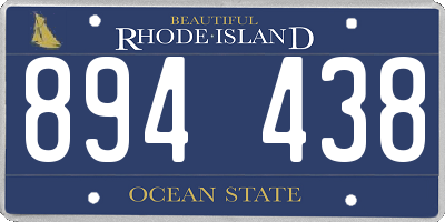 RI license plate 894438