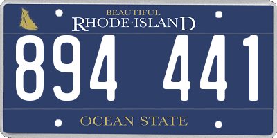 RI license plate 894441