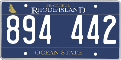 RI license plate 894442