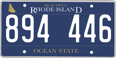 RI license plate 894446