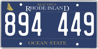 RI license plate 894449